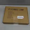 4 Pack Christmas Electric Window Candles with Dusk-to-Dawn Auto Sensor, Turns On in Dark, Off in Light, Plug in Electric Candle for Christmas Window Home Table Decor, 7W C26 Clear Bulb, Gold Base