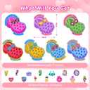 6 x Pinkcow Valentines Day Gifts for Kids Classroom - Valentines Cards with Shoe Charms Bulk for Toddler Class School Exchange Gift - Valentines Kids Party Favors for Boys Girls - 28 Pack