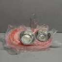 Elevated Cat Food Bowls, Raised Cat Bowl with Stand Stainless Steel, Tilted Bowls Anti Vomiting, Double Cats Food and Water Bowl Set for Cats (Pink)