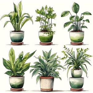 Okarina Paint by Numbers Kit for Adults Beginner, Adult Paint by Number Kits on Canvas, Green Plant DIY Acrylic Oil Painting by Numbers for Adults, Perfect for Home Wall Decor 16X16 Inch (HMOP25304)