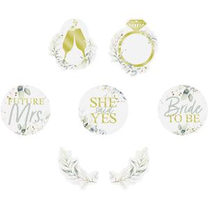 Fun Express Eucalyptus Bridal Shower Cutouts - 7 Pieces