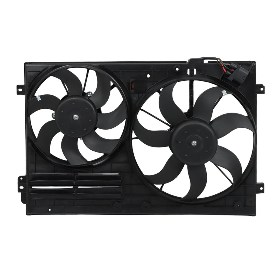 munirater Radiator Cooling Fan Replacement for Be-etle 2011-2016 Replacement for Golf VI 2010-2013 Replacement for Pa-ssat B6 2005-2007/2009-2010