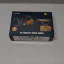 BRRRRT 1/64 Full Proportional RC Forklift Toy,8 Channel 2 Mode Mini Remote Control Forklift Truck with Flatbed Tow Truck,2 in 1 Transformable Lift Fork & Hook with Rechargeable Battery for 4+ Kids