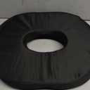 5 STARS UNITED Donut Pillow Hemorrhoid Tailbone Cushion  Large Cushion for Pain Relief  Coccyx, Prostate, Sciatica, Pelvic Floor, Pressure Sores, Pregnancy, Postpartum Recovery, Black