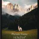 Giftgarden A2 Picture Frame Black, 16.5x23.4 Inch Thin Poster Photo Frame for Wall Display, Single