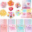 Valentines Day Gifts for Kids: 24 Pack Unique 4-in-1 Blind Box Sets Valentines Gift Card with Mochi Squishy Toys, Mini Kawaii Little Items for Girls Boys Classroom School Exchange Prize Party Favors