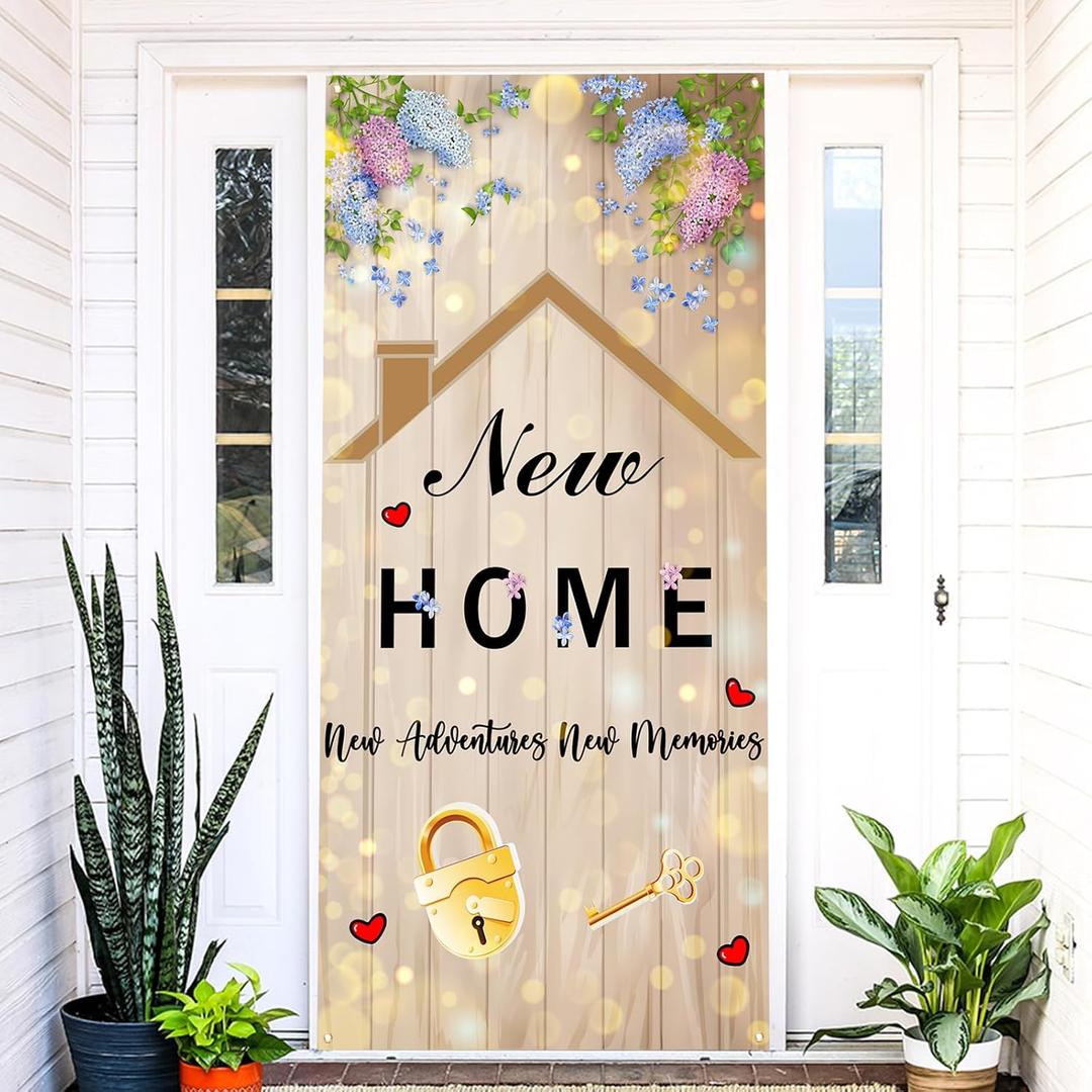 Labakita New Home New Adventures New Memories Door Banner, Housewarming Door Banner, Welcome Home Banner, Housewarming Party Decorations, 1st Home Party Sign