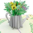 Lovepop Mother's Day Pop-Up Card for Her - 3D Greeting Cards for Mom, Wife, Women - Sunflower Watering Can - 5" x 7" Card - Blank Notecard & Envelope Included