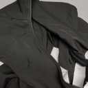 SOLY HUX Women's Color Block Halter Romper Split Front Sleeveless Elegant Short Jumpsuits (Medium, Black and White)