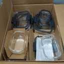 Rubbermaid Brilliance Glass Food Storage Containers, Assorted Sizes, Set of 9, BPA-Free, Leak-Proof, Clear