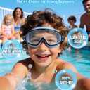 Aegend Swim Goggles 2PCS Wider Vision Swimming Goggles for Kids 3-14 (Blue & Green)
