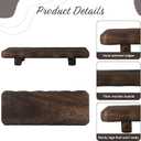 Briwooody 22 x 9 Inch Large Decorative Found Wood Board Farmhouse Wood Riser Pedestal Stand for Kitchen Bathroom Counter, Rustic Wooden Board for Plant, Jewelry, Vanity, Candle