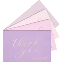 Crisky 50 pcs Lavender Shade Thank You Cards With Envelopes & Stickers Simple Chic Elegant Greeting Cards Perfect for Wedding/Business/Birthday/Graduation 4 x 6 inches