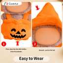 17cm Doll Clothes, Clothes for Dolls Outfit, Halloween Pumpkin Overalls Witch Hat for Dolls Accessories,Halloween Clothes Set for Doll (No Doll)(Orange Hat Pumpkin Clothes)