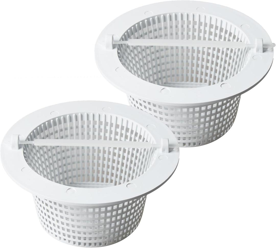 SPX1091C Replacement Above Ground Skimmer Basket for Hayward SP1091LX,SP1091WM above Ground Pool Automatic SkimmerFilter Basket with Handle (pack of 2)