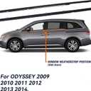 4pcs Window Door Molding Trim Weatherstrip for Honda Odyssey 2009 2010 2011 2012 2013 2014