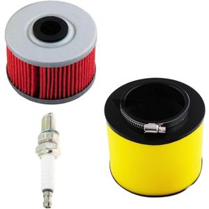 Compatible with TRX350 Air Filter Oil Filter & Spark Plug for 1995-2004 Honda Foreman 400 450 TRX400 TRX450