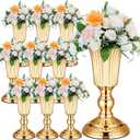 10 Pcs Metal Trumpet Vase Wedding Centerpieces Vase Elegant Decorative Gold Vases for Centerpieces Table Wedding Party Birthday Anniversary Ceremony Flower Arrangement Home Decoration, Gold