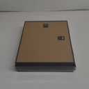 KINLINK 10x12.5 Kids Art Frames Set of 2, Solid Wood Kids Artwork Frames Changeable with Acrylic Front Opening Holds 150 Pictures, Art Frame for Kids Artwork with Mat or without Mat, Black Wood