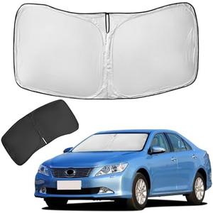 for Toyota Camry Sun Shade Sunshade Windshield Cover - 4 Layers Front Window Shade for Camry 2012-2017 Custom Fit Sun Visor - 240T Retractable Shade Blocks UV Rays Car Accessories