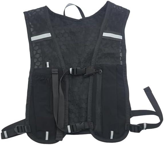 Running Hydration Vest Backpack – Adjustable Marathon & Trail Running Pack with Multi-Pockets, Lightweight & Breathable for Hiking, Cycling, Climbing, Jogging(Black), S/M