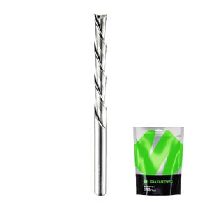 1/4 Router Bits 1/4 Shank, Spiral Downcut Router Bit, 1/4 Inch CNC Router Bits, Down Cut End Mills 1/4 Shank, Solid Carbide Endmills, Ideal for Wood Inlay, Grooving,2" CL,4" OVL