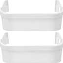 240351601 Refrigerator Freezer Door Bin Compatible with Ken.more Fri.gidaire Refrigerator Freezer Door Shelf Replace 240351607 891154 AP2115974 Freezer Side- 2 PACK By Fetechmate