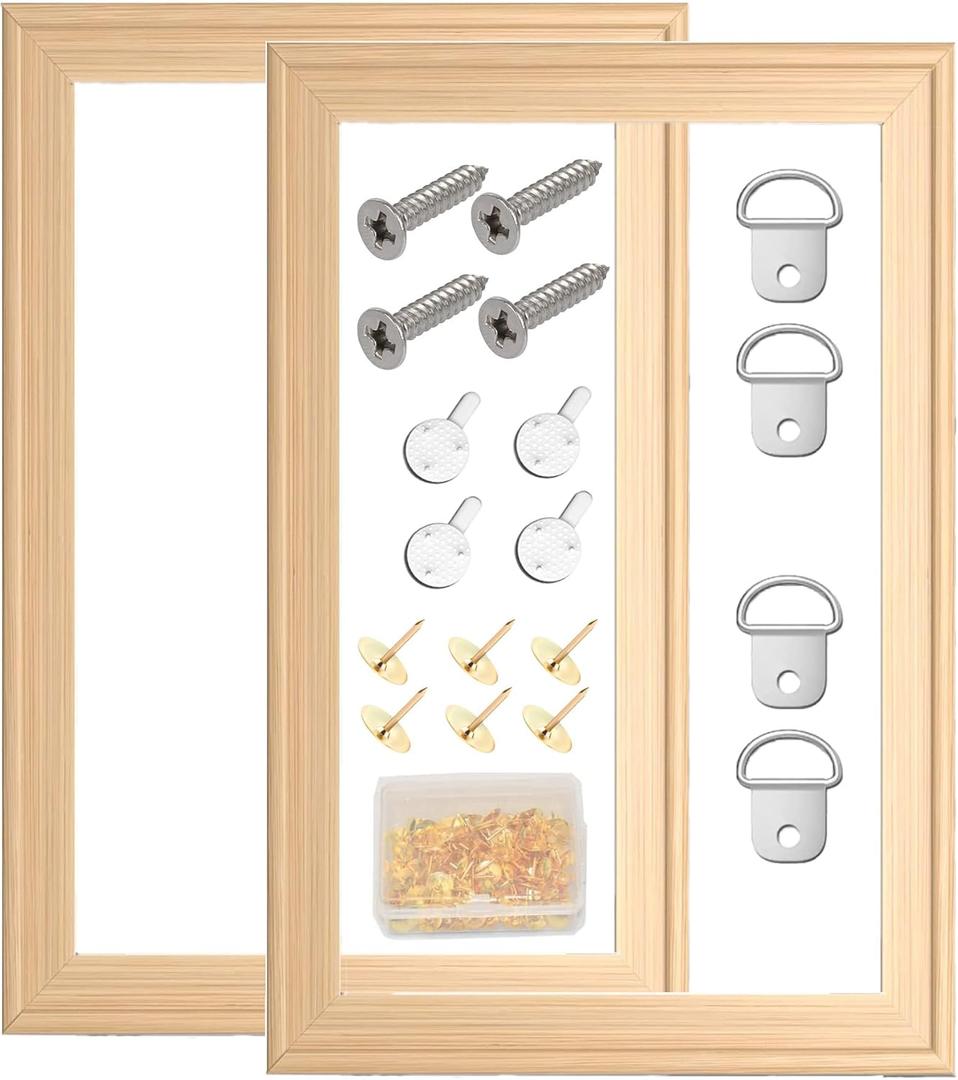 2 Pack 16"x 20" DIY Wood Canvas Stretcher Bars, Canvas Frames Kit-Easy to Assemble,Wooden Frames Kit for Oil Painting,Canvas PaintingEmbroidery Stitch and Needlepoint Arts Supplies (16 * 20)
