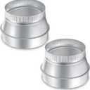 Otoolling 7 Inch to 6 Inch Duct Reducer Increaser Galvanized Steel Air Duct Adapter Round Crimped Pipe Connector Fitting Coupling for HVAC Ventilation Systems