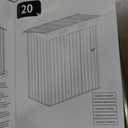 PURE&EASY Outdoor Storage Shed, Galvanized Metal Garden Shed with Lockable Doors, Tool Storage Shed for Patio Lawn Backyard Trash Cans, 166*40*10.5 cm