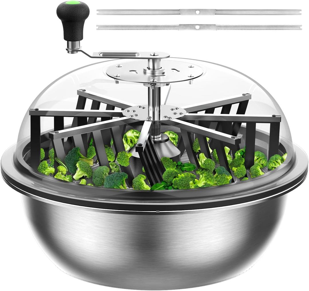 19 Inch Bud Leaf Bowl Trimmer, 19" Trim Bowl with Clear Visibility Dome and Sharp Stainless Steel Blades, for Twist Spin Cutting Buds, Flowers, Leaves, Hydroponics Plants
