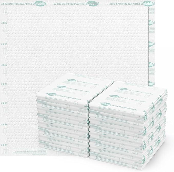 Heavy Duty Underpads 40"X40" Super Sized Chucks Pads 180 Grams Disposable Bed Pads with Strength Cloth Backing Extra Absorption Pads for Incontinence (100X100CM, 4 Count) (40"X 40")