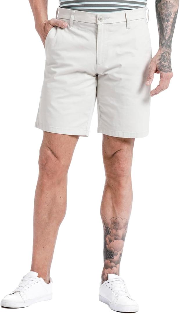 Dockers Men's Straight Fit Supreme Flex Ultimate 9.5" Shorts (Beige)