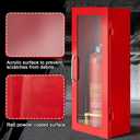 Zonon 1 Pcs 10lb Fire Extinguisher Cabinet Wall & Surface Mount 24-3/4 H x 10-1/4 W x 6-3/4 D 22 Gauge Steel Fire Extinguisher Box Case Extinguishers Holder with Handle for Indoor Outdoor (Red)