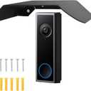 Universal Doorbell Rain Cover Compatible with eufy Video Doorbell E340/C31/C30/S330/S220,eufy Security Video Doorbell 2K,Stainless Steel Doorbell Cover Weatherproof, Anti-Glare Sun Shade Protection