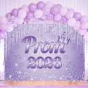XCKALI Purple Prom 2026 Graduation Backdrop 8x6ft