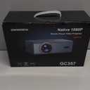 Compatible with Netflix Movie Projector with WiFi6 and Bluetooth5.3, Built-in App Store, Dolby Audio & Electric Focus & Auto Keystone, 4K Support High Brightness Outdoor Projectors, 1080 (Sliver Grey)