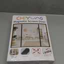 Double Door Mesh Screen Magnetic Closure Heavy Duty for Sliding Door 60" x 80" Extra Long Magnet Bug Screens for French Doors, Self Closing Fiberglass Mosquito Net for Doorway, Keep Bugs Out (Gray)