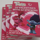 Trolls 32 Valentines With 32 Stickers 3 Pack