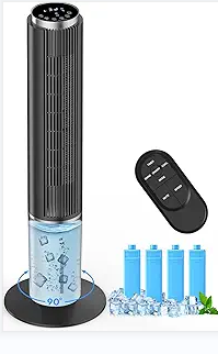 42 INCH Portable Air Conditioners w/LED Touch Screen, 4 Mode&3 Speed,1-Gal Tank for 15H Cooling Evaporative Air Cooler,12H Timer, No Hose No Window Needed, 90° Oscillating AC Unit for Bedroom