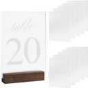 20 Pack Frosted Acrylic Sign Blank for Table Numbers, 5 x 7 Inch Acrylic Blank Frosted Sheet Sign 1/8 inch Thick, Use for DIY Wedding Table Signs, Wood Stand NOT Included