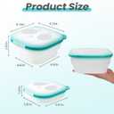 2 x Magnetic Foldable Food Storage Containers Set, Kitchen Stacking Reusable Collapsible Silicone Airtight Storage Container, BPA Free & Leak Proof, for Freezer Dishwasher Microwave Safe