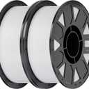 Creality Ender PETG 3D Printer Filament 1.75mm 2KG (4.4lbs), High Precision, Strong Toughness, Odorless, Better Flow, Moistureproof 3D Printing Ender PETG Filament, White & White