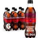 Coca-Cola Zero Sugar Cherry Diet Soda Soft Drink, 16.9 fl oz, 6 Pack (EXP 05/14/26)