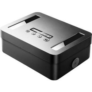 Vaydeer Metal Time Lock Box, Phone Lock Box with Timer, Timed Locking Safe, Self-Control Container with USB C Charge,Child Lock, Audio Prompt, Time Release Storage Locker for Phone/Medicine (Small)