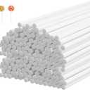 MUKLEI 1500 Pcs Lollipop Sticks, 8 Inch White Paper Candy Sticks, Sucker Stick Cake Topper Sticks for Candy Melt, Dessert, Chocolate