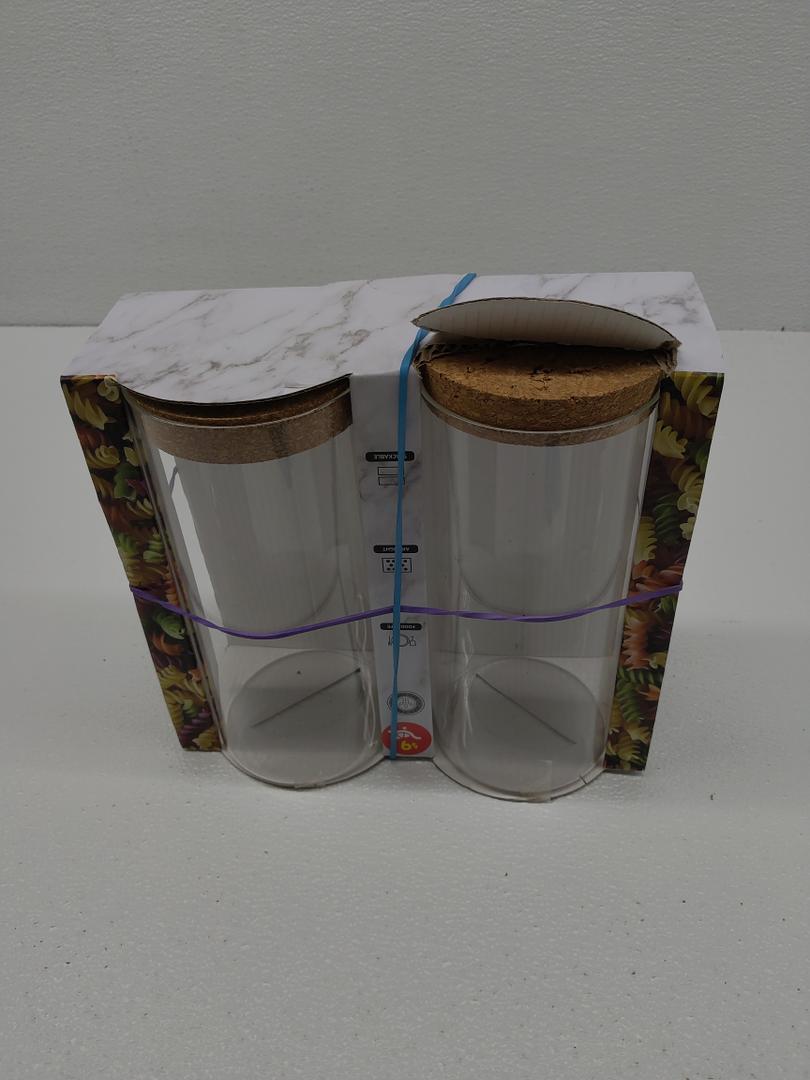 Alta 2Pc Glass Canister Cork