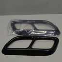 ARAMOX Tail Pipe Trim, 2PCS 4Out Tip Trim Tail Throat Frame Quad Outlet Glossy Black Replacement for CT5 2020