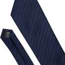 Barry.Wang Solid Striped Tie for Men Silk Necktie Pocket Square Cufflinks Formal Wedding Party Business