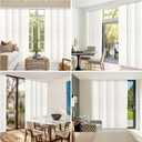UNISHADES Panel Track Blinds, Vertical Blinds for Sliding Glass Doors, Extendable Track from 45 3/4" to 82 5/8" W, Cuttable Panel Curtains up to 96 inches high, Light Filtering - Linen
